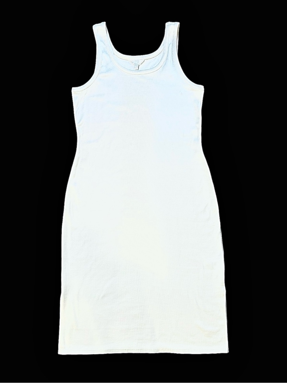 🤍 OLD NAVY SZ L 12-14 White Scoop Neckline Maxi Dress